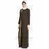Front open embroidered abaya- Olive Green Front open embroidered abaya- Olive Green